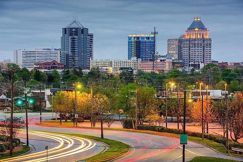 Greensboro skyline